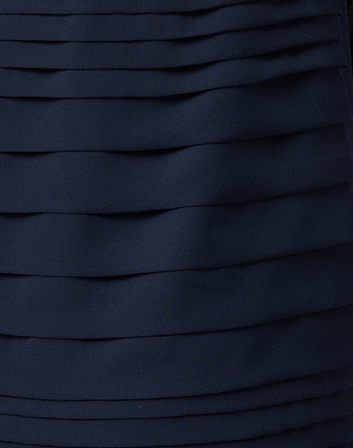 Navy Blue Women's Shift Style Dress with Matching Shawl for Fashionable Outfits