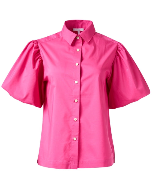 Angelina Blouse with Pink Puff Sleeves for Modern Women