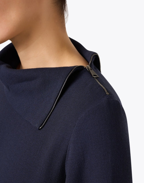 Navy Wool Minimalist Shift Dress from Malawi