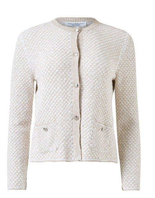 Beige Cotton Blend Sipario Casual Jacket for Work and Weekend