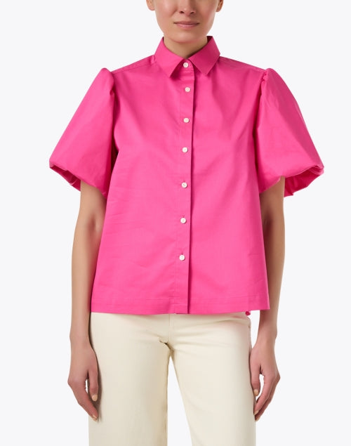 Angelina Blouse with Pink Puff Sleeves for Modern Women