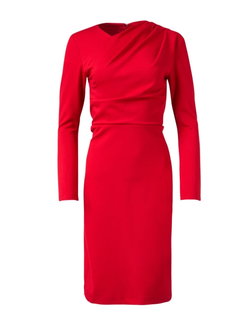 Chloe Kristyn's Bianca Red Ponte Knitted Women's Dress for Various Events