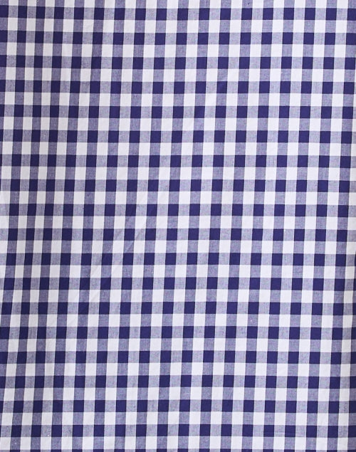 Stylish Navy Check 100% Italian Cotton Eileen Shirt for Women