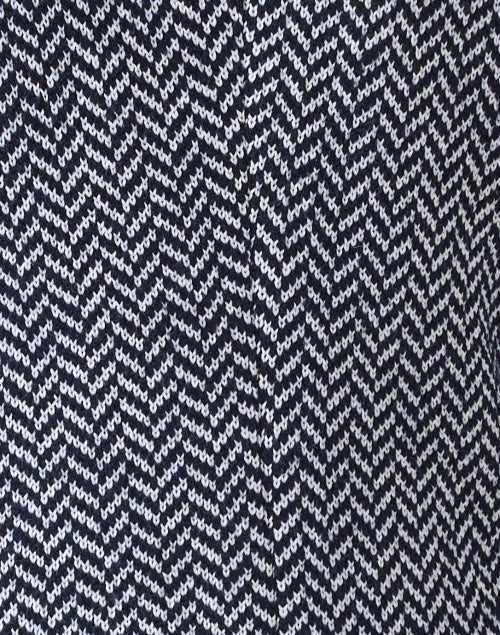 Stylish Rosalba Navy and White Chevron Patterned Women's Blazer for Work