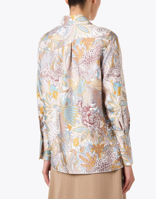 Exquisite Amazonia Multi - Patterned Silk Dress Shirt