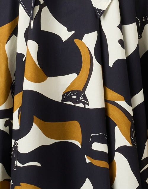 Stylish Sara Roka Danielle Fox Motif A-Line Maxi Dress