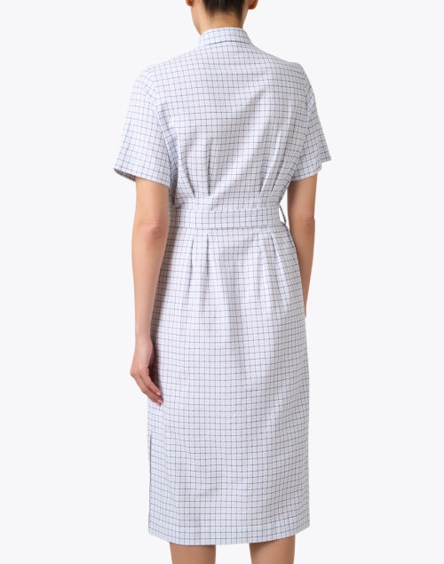 Stunning White Printed Cotton Shirt-Style Dress by Ines de la Fressange