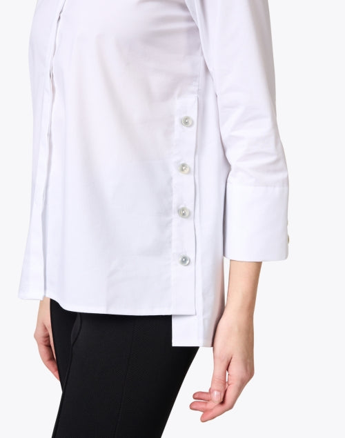 Maxine Classic White Stretchable Cotton Casual Shirt for Everyday Wear