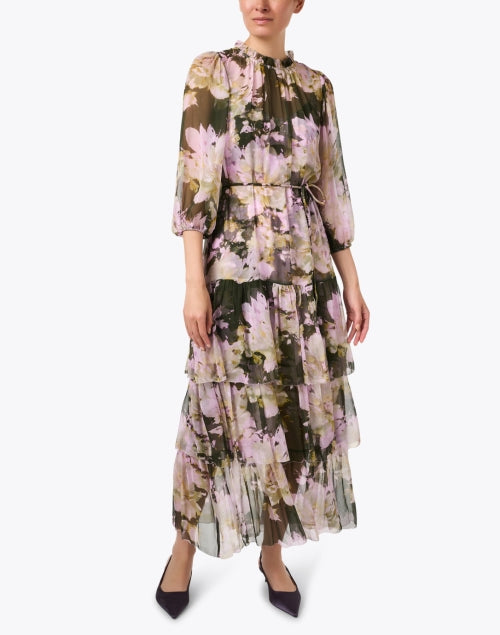 Stylish Sara Floral-Printed Silk Women's Dress