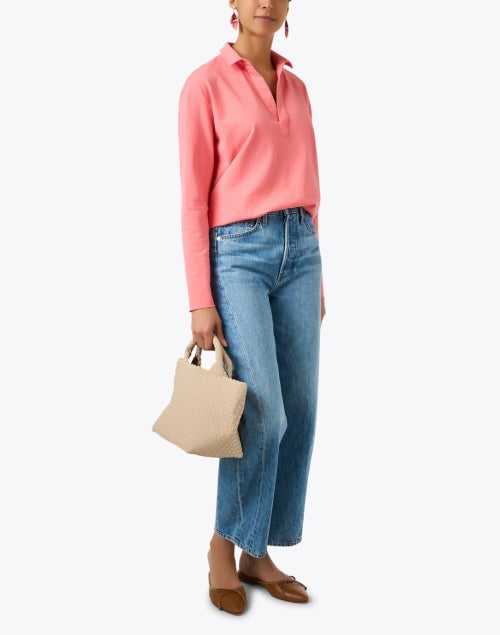 Patrick's Vivid Pink Passionfruit Popover Henley Top for Casual Style