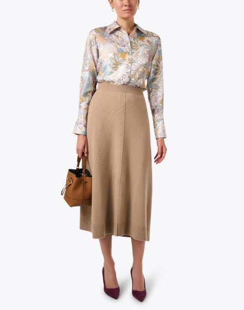 Exquisite Amazonia Multi - Patterned Silk Dress Shirt