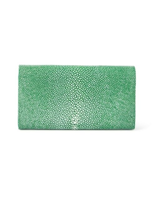 Gorgeous Emerald Baby Grande Stingray Leather Clutch with Chain Strap