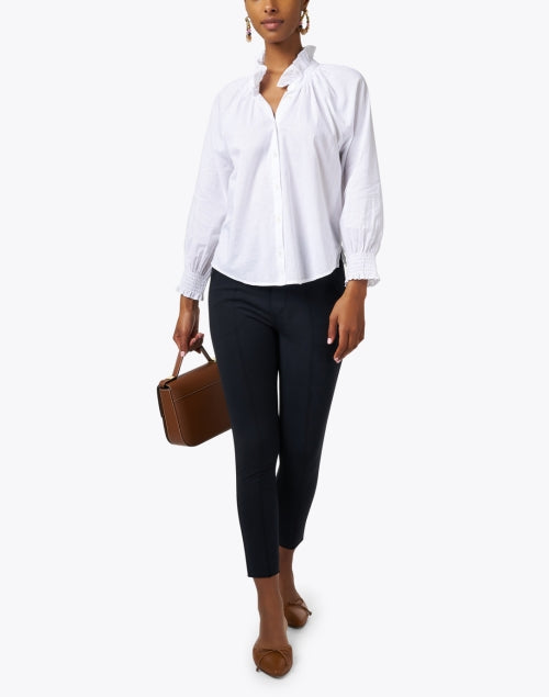 Navy Colored Pull - On Style Casual Pants for Fashion - Forward Looks