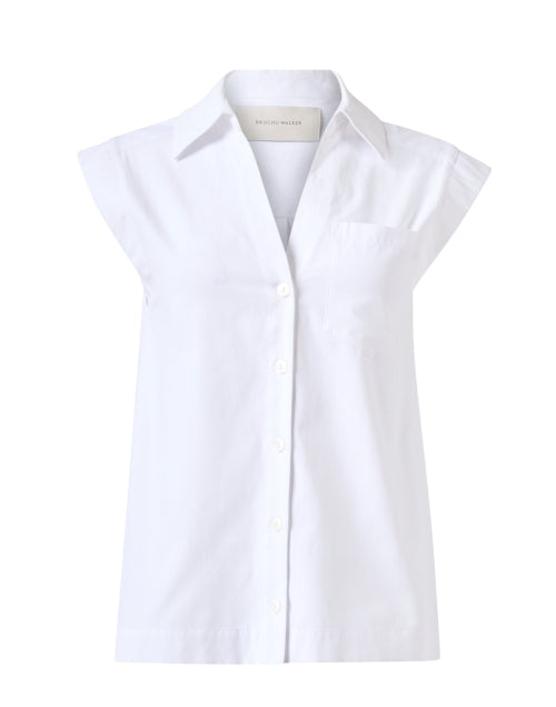 Elias Men's White Sleeveless Classic Dress Shirt