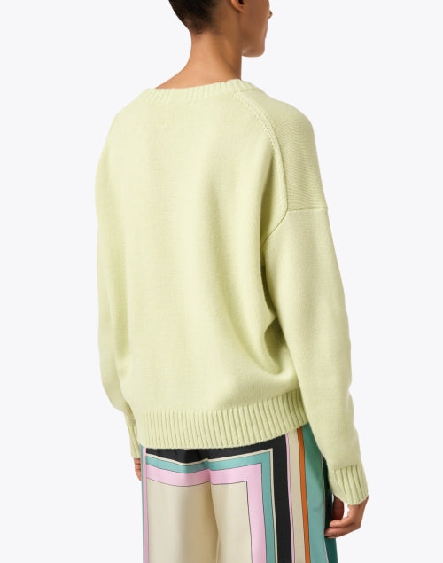 Socata Lime Green Wool and Cashmere Blend Men's Casual Sweater for All Seasons