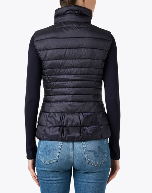 Marc Cain Navy Down-Filled Flattering Puffer Vest for Cold Weather
