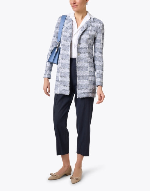 Vince's Navy Linen-Blend Stretch Pull-On Pants for Everyday Styling