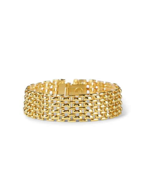 Luxurious 18k Gold - Plated Brass Mesh Chain Jewelry Bracelet