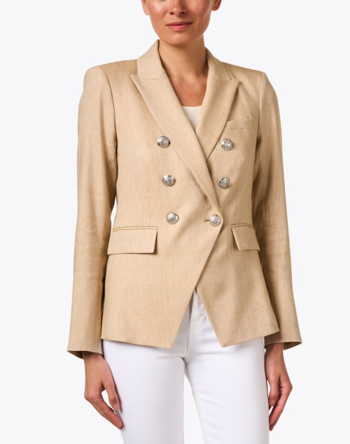Miller Tan Linen Dickey Style Men's Fashion Jacket for All Seasons