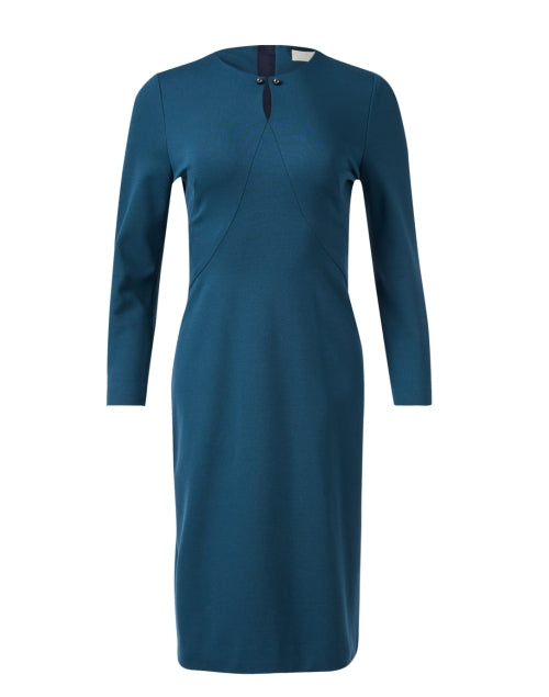 Tamzin Chic Teal Jersey Women's Pencil Dress for Timeless Style