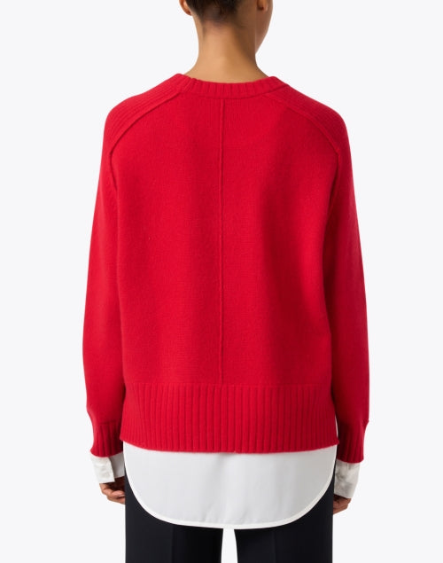 Stylish Red Wool - Cashmere Blend Looker Pullover Sweater by Brochu Walker