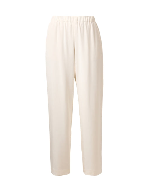 Elegant Perry White Elastic Dress Pants for Women