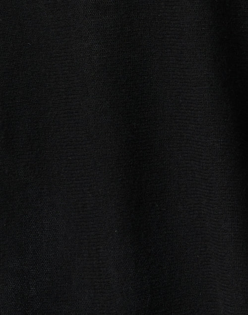 Signature Black Cashmere Ruffled Women's Shawl for Cool Weather