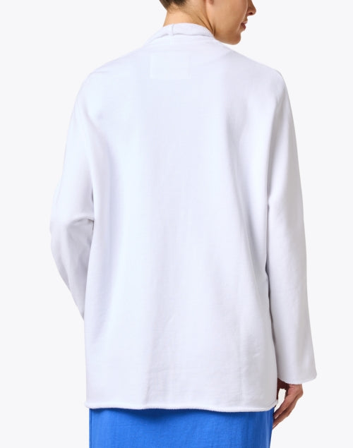 Barbara's Super Soft White Cotton Cardigan for Cozy Layering