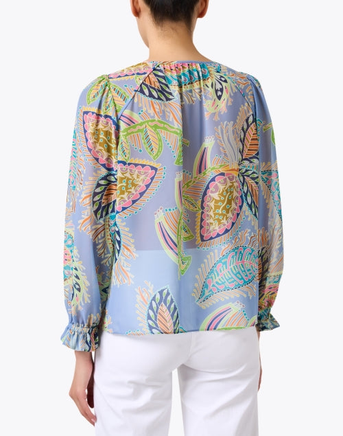 Elegant Women's Multi Paisley Pattern Print Blouse for Fashionable Look
