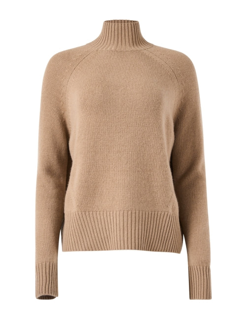 Allude Tan Luxury Wool and Cashmere Blend Sweater