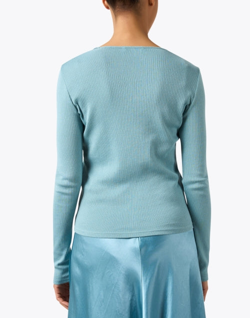 Aqua Blue Ribbed Casual Cotton Shirt for Everyday Wear