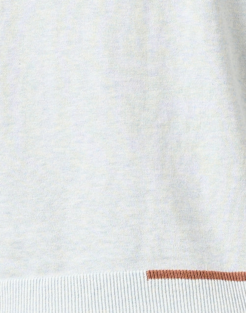 Stylish In Line Relaxed-Fit Ice Blue Cotton Knit Sweater