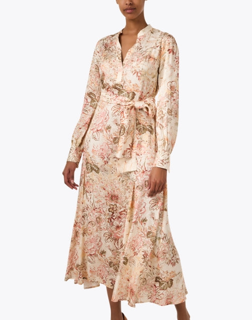 Stunning Miwa Pink Floral Print Women's Maxi Dress