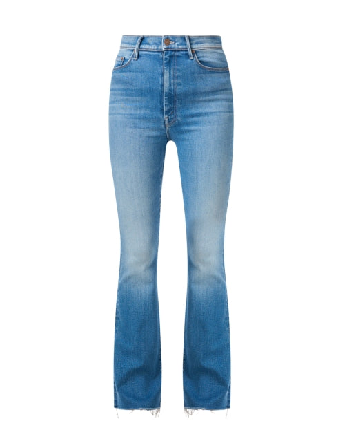 Mother's Light Blue Weekend Flare Stretch Denim Jeans - A Must - Have for Everyday Style