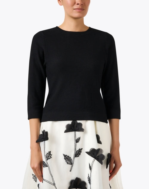 Rachel Black Women's Jersey Knit Wool Blend Top for Layering