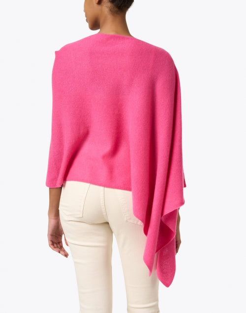 Pink Azalea Soft Cashmere Ruana for Cool Weather