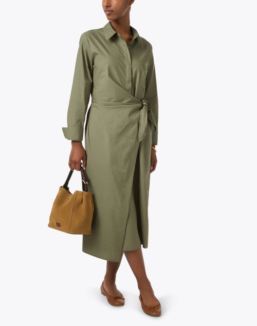 Xirena's Stunning McCallister Green Midi Shirt Dress for Transitional Season