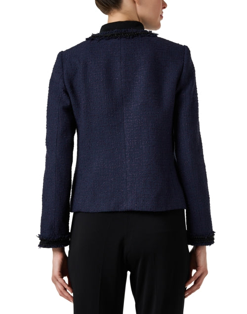 Charlee Luxury Navy Tweed Women's Jacket for Sophisticated Look