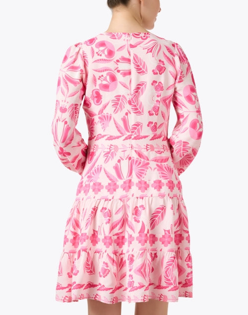 Gorgeous Pink Geometric Floral Women's Summer Dress