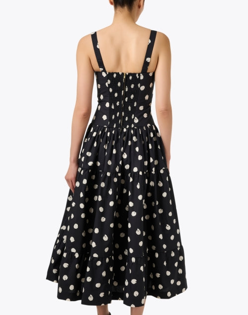 Stylish Santiago Black and White Polka - Dot Print Women's Dress