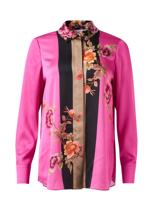 Sabrina Women's Fashionable Pink Printed Blouse by Kobi Halperin