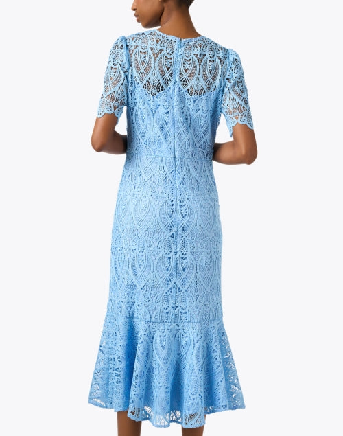 Stunning Darcy Blue Lace Midi Dress for Special Occasions