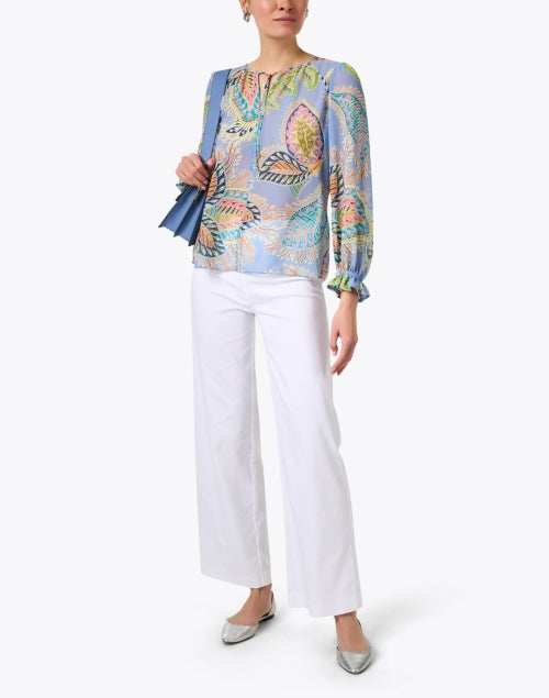 Elegant Women's Multi Paisley Pattern Print Blouse for Fashionable Look