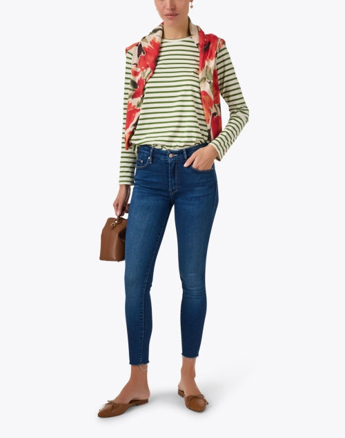 The Fashionable Dark Mid-Rise Skinny Denim Jeans - Mother's Popular Looker Style