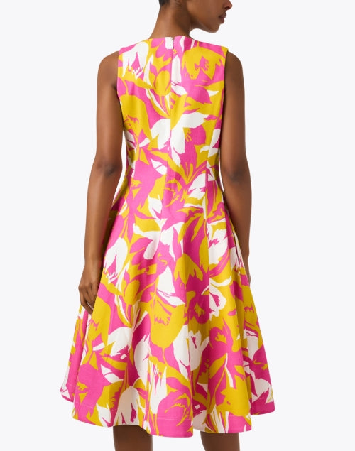 Sara Roka Mamie Stretch Cotton Dress with Vibrant Floral Print
