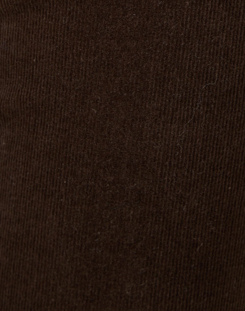 Super Stretch Lightweight Brown Corduroy Mari High - Rise Pant