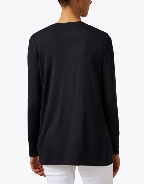 Navy Blue Soft - Touch Knit Women's Cardigan for Versatile Styling