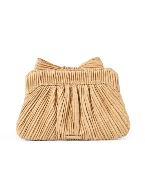 Stylish Rayne Pleated Straw Bow Handheld Clutch Bag