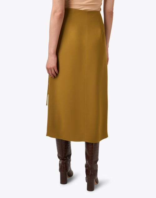 Stylish Ligea Ginger Brown Women's Wrap Midi Skirt