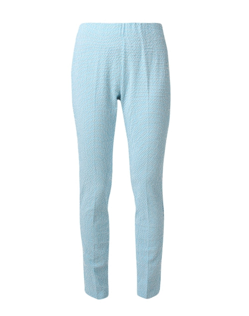 Emma Blue Seersucker Pull - On Women's Dress Pants for Transitional Season
